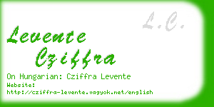 levente cziffra business card